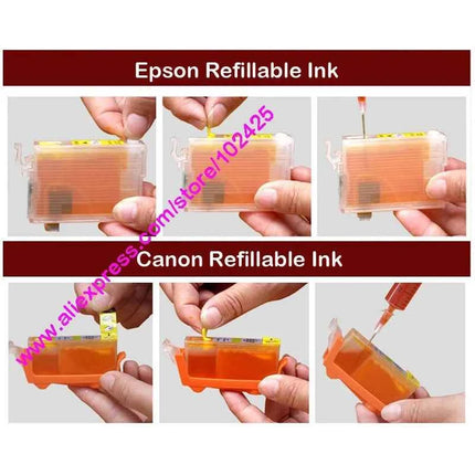 Vilaxh T0801 - T0806 Refillable Ink Cartridge For Epson Stylus P50 R265 PX650 PX700 PX800 PX710 PX720 PX810 PX820 R360 RX560
