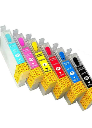 Vilaxh T0801 - T0806 Refillable Ink Cartridge For Epson Stylus P50 R265 PX650 PX700 PX800 PX710 PX720 PX810 PX820 R360 RX560
