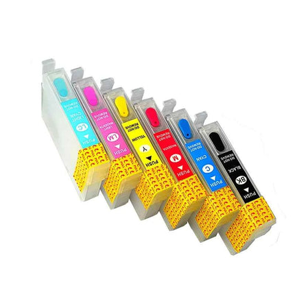 Vilaxh T0801 - T0806 Refillable Ink Cartridge For Epson Stylus P50 R265 PX650 PX700 PX800 PX710 PX720 PX810 PX820 R360 RX560