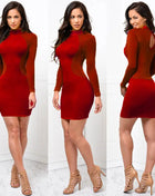 Abiti estivi Nuove donne Estate Casual Manica lunga O-Collo Abito senza schienale Sexy pizzo Vedi anche se Mini abito S-XL