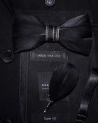 JEMYGINS Papillon con Piume Naturali Fatto a Mano - Set con Spilla Regalo