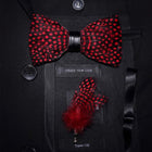 JEMYGINS Papillon con Piume Naturali Fatto a Mano - Set con Spilla Regalo