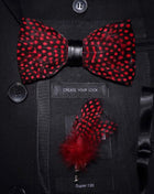 JEMYGINS Papillon con Piume Naturali Fatto a Mano - Set con Spilla Regalo
