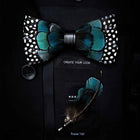 JEMYGINS Papillon con Piume Naturali Fatto a Mano - Set con Spilla Regalo