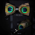 JEMYGINS Papillon con Piume Naturali Fatto a Mano - Set con Spilla Regalo