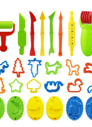 26 pz fai da te Slime plastilina stampo modellazione argilla Kit Slime plastica gioco strumenti di pasta Set taglierine stampi giocattolo per bambini regalo per bambini