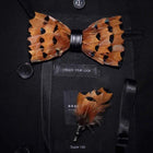 JEMYGINS Papillon con Piume Naturali Fatto a Mano - Set con Spilla Regalo