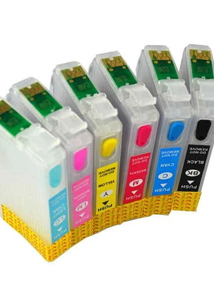 Vilaxh T0801 - T0806 Refillable Ink Cartridge For Epson Stylus P50 R265 PX650 PX700 PX800 PX710 PX720 PX810 PX820 R360 RX560