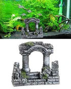Artificial Palace Ruins Fish Tank Ancient Roman Column European Castle Ornament For Aquarium Decorations Reptile Box Landscape