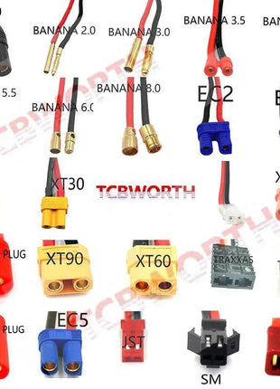 TCBWORTH RC Lipo Battery 2S 3S 4S 6S 11.1V 14.8V 22.2V 1300 1500 1800 2200 3000 4200 5200 6000mah Battery XT60-T Deans Plug