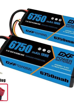 1/2PCS DXF Lipo 3S 4S 2S Battery 7.4V 11.1V 14.8V 8400mAh 6500mAh 6750mAh 7000mAh 5200mAh 9200mah 10000mah Hardcase for RC Car