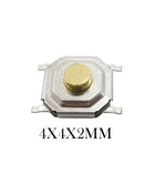 50 Pieces SMD Tactile Buttons 4*4mm, 4-Pin PCB Microswitch, Keys 4x4x1.7/2/2.3/2.5/3/3.5/4.3mm