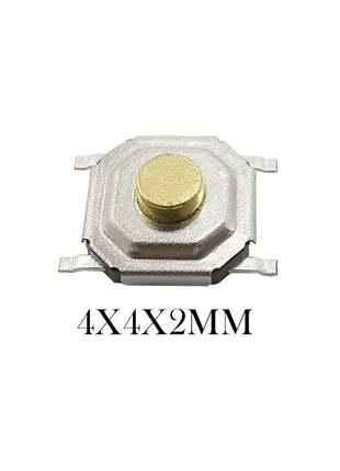 50 Pieces SMD Tactile Buttons 4*4mm, 4-Pin PCB Microswitch, Keys 4x4x1.7/2/2.3/2.5/3/3.5/4.3mm