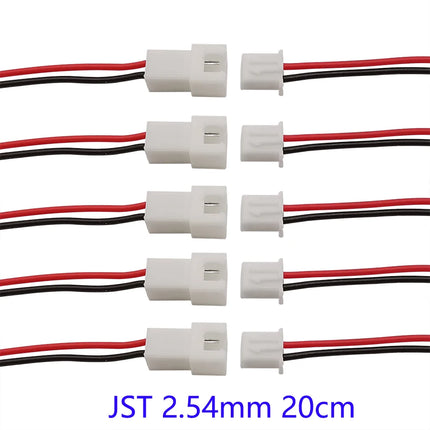 10/5/2 paia piccolo Mini JST 1.25mm PH2.0 XH2.54 2 pin maschio femmina spina jack cavo connettore JST 1.25/2.0/2.54 2P cavo elettronico