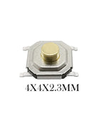 50 Pieces SMD Tactile Buttons 4*4mm, 4-Pin PCB Microswitch, Keys 4x4x1.7/2/2.3/2.5/3/3.5/4.3mm