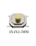 50 Pieces SMD Tactile Buttons 4*4mm, 4-Pin PCB Microswitch, Keys 4x4x1.7/2/2.3/2.5/3/3.5/4.3mm