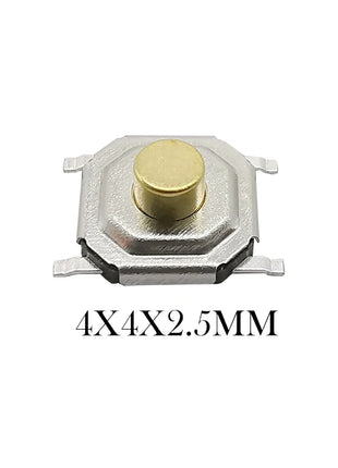 50 Pieces SMD Tactile Buttons 4*4mm, 4-Pin PCB Microswitch, Keys 4x4x1.7/2/2.3/2.5/3/3.5/4.3mm