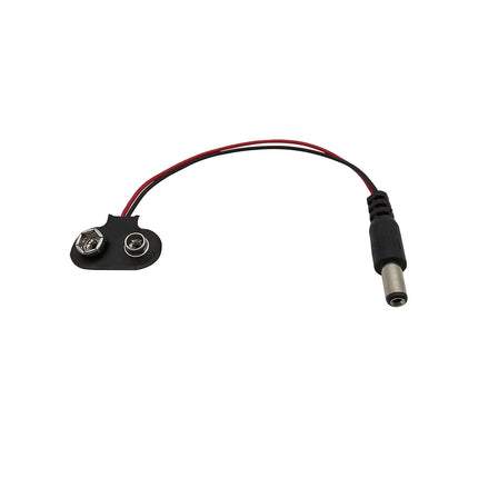 5/10 Pz 9 V Batteria Pinze Connettore Cavi Supporto T/I Tipo DC Batteria A Scatto Cavo di Alimentazione Spina Clip DC 5.5*2.1 per Arduino FAI DA TE