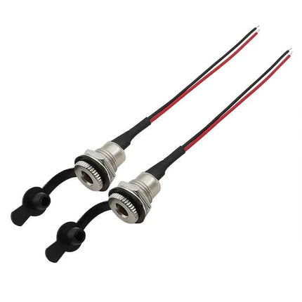 2/5 pezzi DC099 5.5mm x 2.1mm presa di alimentazione DC adattatore connettore femmina filettato con cavi 20AWG 10/15/20cm DC-099