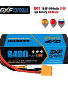 1/2PCS DXF Lipo 3S 4S 2S Battery 7.4V 11.1V 14.8V 8400mAh 6500mAh 6750mAh 7000mAh 5200mAh 9200mah 10000mah Hardcase for RC Car