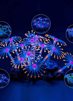 1Pc Silicone Glowing Artificial Fish Tank Aquarium Coral Plants Ornament Underwater Pets Decor Aquatic Pet Supplies Decoration