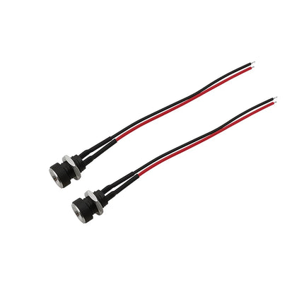 2 Pz 5.5x2.1mm DC Femmina Martinetti Presa di Alimentazione Montaggio A Pannello Connettore A Saldare Con Cavo 5.5*2.1 DC-022B DC-022 DC-099