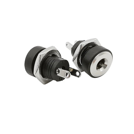 20 Pz 5.5x2.1/5.5x2.5/3.5x1.3mm Presa di Alimentazione DC Jack Connettore 2 Pin Femmina Adattatore per Montaggio a Pannello 3A 12 V DC022B