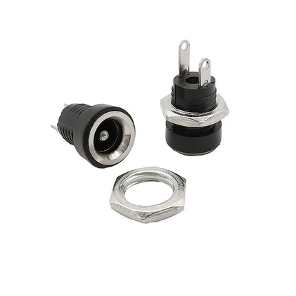 20 Pz 5.5x2.1/5.5x2.5/3.5x1.3mm Presa di Alimentazione DC Jack Connettore 2 Pin Femmina Adattatore per Montaggio a Pannello 3A 12 V DC022B