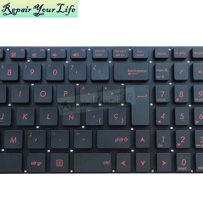 Notebook Spanish Keyboard For Asus ROG GL552 GL552VL GL552V GL752 GL752VM VL VW G551 ZX50 SP ES Laptop Replacement Keyboards New
