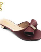 FABIO PENNY new design with plain bow elegant women's low-heeled slippers and mid-heeled sandals for dinner