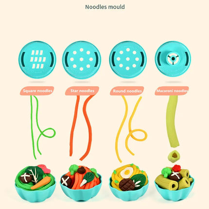 12 colori creativi per bambini giocattolo di argilla set di strumenti per plastilina macchina per gelato con noodle per hamburger kit di giocattoli per case da gioco con stampo fai da te