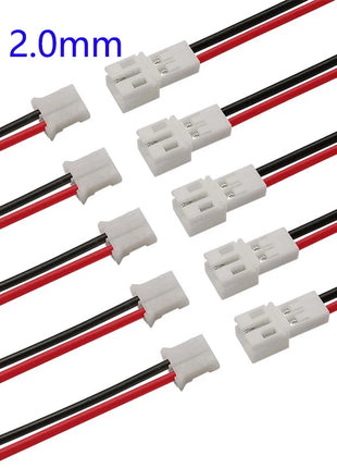 10/5/2 Pairs Small Mini JST 1.25mm PH2.0 XH2.54 2 Pin Male Female Plug Jack Cable Connector JST 1.25/2.0/2.54 2P Electronic Wire