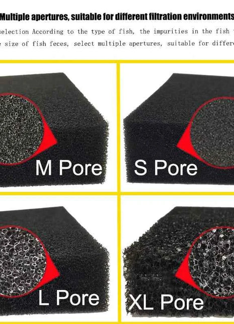 Aquarium Biochemical Cotton Filter Practical Fish Tank Accessories Pond Foam Sponge Filter Black Multiple Size S M L XL Pore
