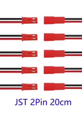 10/5/2 Pairs Small Mini JST 1.25mm PH2.0 XH2.54 2 Pin Male Female Plug Jack Cable Connector JST 1.25/2.0/2.54 2P Electronic Wire