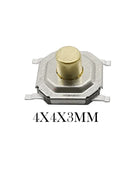 50 Pieces SMD Tactile Buttons 4*4mm, 4-Pin PCB Microswitch, Keys 4x4x1.7/2/2.3/2.5/3/3.5/4.3mm