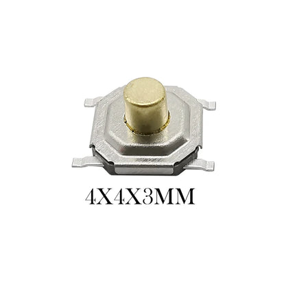 50 Pezzi Pulsanti Tattili SMD 4*4mm, Microinterruttore PCB a 4 Pin, Tasti 4x4x1.7/2/2.3/2.5/3/3.5/4.3mm