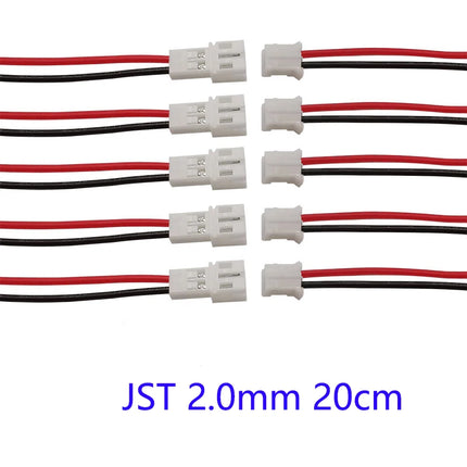 10/5/2 paia piccolo Mini JST 1.25mm PH2.0 XH2.54 2 pin maschio femmina spina jack cavo connettore JST 1.25/2.0/2.54 2P cavo elettronico