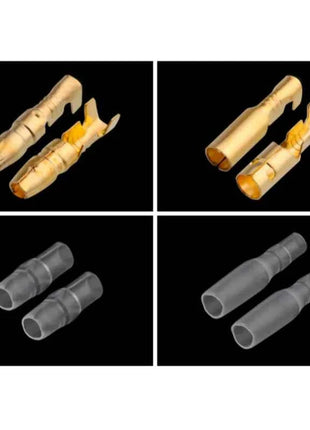25/50/100sets 4.0 bullet Crimp terminal   car electrical wire connector diameter 4mmFemale + Male + Case Cold press terminal