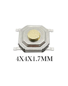 50 Pieces SMD Tactile Buttons 4*4mm, 4-Pin PCB Microswitch, Keys 4x4x1.7/2/2.3/2.5/3/3.5/4.3mm