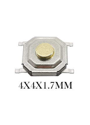 50 Pieces SMD Tactile Buttons 4*4mm, 4-Pin PCB Microswitch, Keys 4x4x1.7/2/2.3/2.5/3/3.5/4.3mm