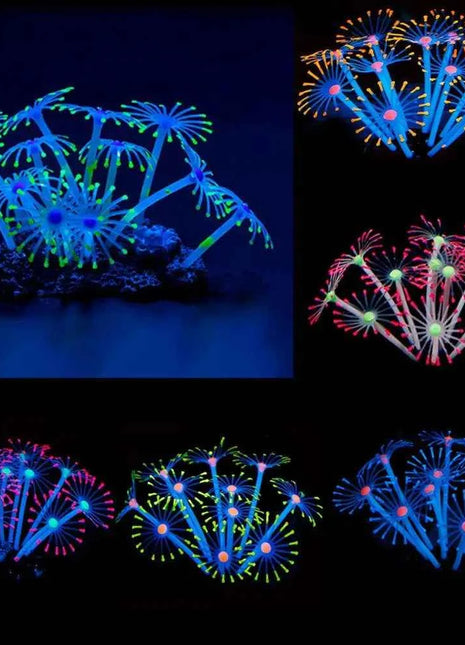 1Pc Silicone Glowing Artificial Fish Tank Aquarium Coral Plants Ornament Underwater Pets Decor Aquatic Pet Supplies Decoration