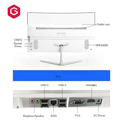 Wholesale Gaming Pc Manufacturer Aio 23.8'' Core I3 I5 I7 All-in-one Desktops Pc for Desktop Computers
