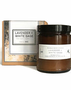 Candela Aromaterapia Lavanda Salvia Bianca Cera Soia - Purificante Rilassante - OrizonShop