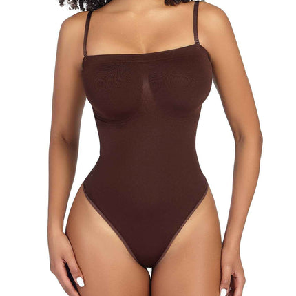 High-waisted butt-lifting thong bodysuit