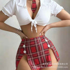 White Dress And Red Skirt / Xxxl