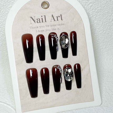 Glove Nail Time Charcoal Maillard Ombre Dark Polish