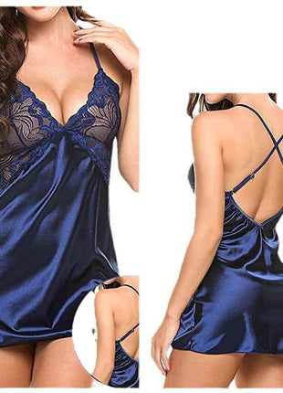 Silk-Back Cross-Over Suspender Nightgown
