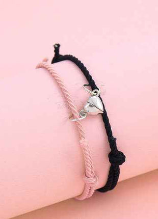 Bracciali Magnetici per Coppia - Design Elettrocardiogramma Simbolo d'Amore - OrizonShop