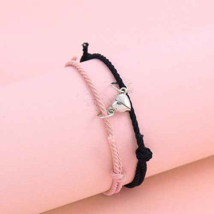 Magnetic electrocardiogram couple bracelet