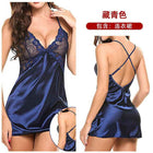 Silk-Back Cross-Over Suspender Nightgown